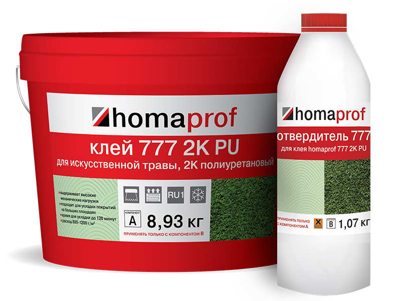 Двухкомпонентный полиуретановый клей Homakoll PU 777 Prof (10 кг)